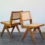 Kursi Makan, Kursi Cafe Minimalis Kayu Jati Kombinasi Rotan PF-KRS 007