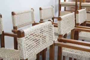 Kursi Makan, Kursi Cafe Kayu Jati Kombinasi Anyaman Lum PF-KRS 010 - Image 8