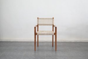 Kursi Makan, Kursi Cafe Kayu Jati Kombinasi Anyaman Lum PF-KRS 010 - Image 2