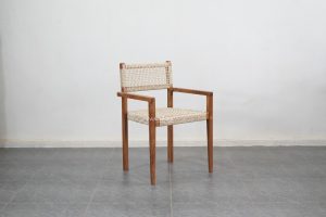 Kursi Makan, Kursi Cafe Kayu Jati Kombinasi Anyaman Lum PF-KRS 010 - Image 3