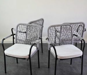 Kursi Makan, Kursi Cafe Industrial Besi Kombinasi Rope PF-KRS 005 - Gambar 2