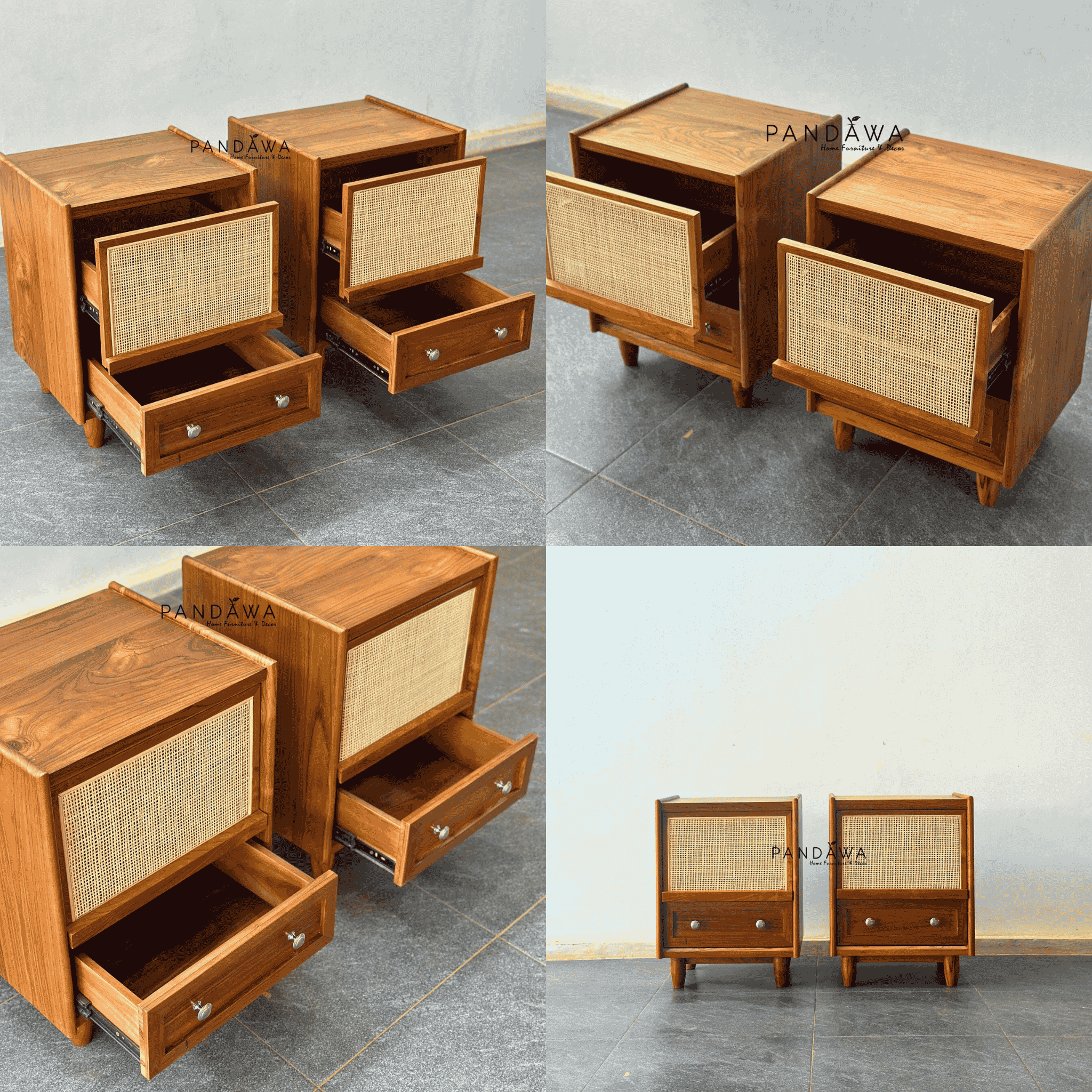 Rustic Nightstand with Storage