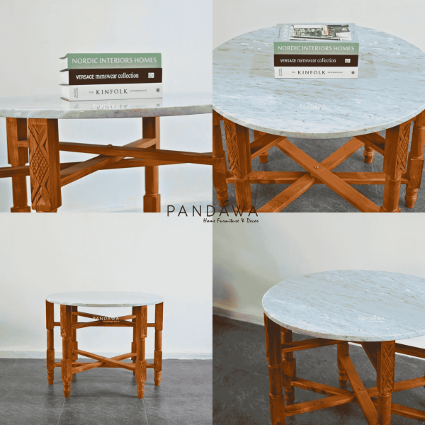 Meja Kopi Top Marmer